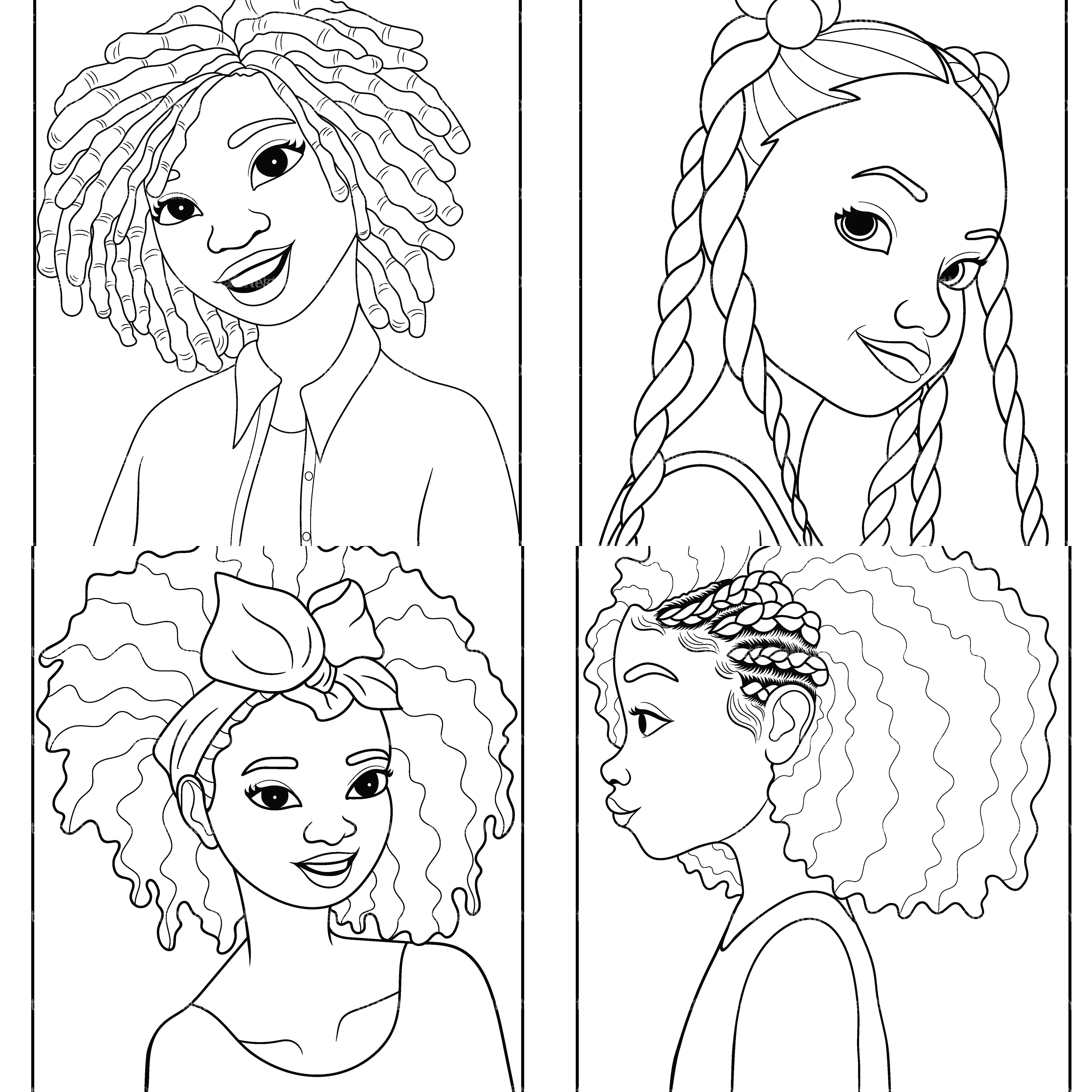 African Girl Coloring Book - CraftNest - Digital Crafting and Art