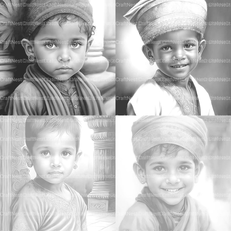 Indian Boy Coloring Book - CraftNest - Digital Crafting and Art