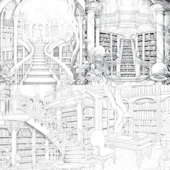 Enchanted Library Coloring Book - CraftNest - Digital Crafting and Art