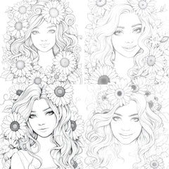 Venetian Carnival Woman Coloring Book - CraftNest - Digital Crafting and Art
