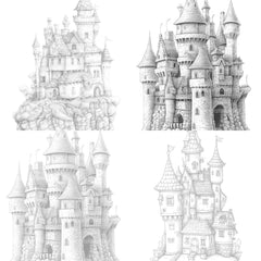 Castle Tiny House Coloring Book 1 - CraftNest - Digital Crafting and Art