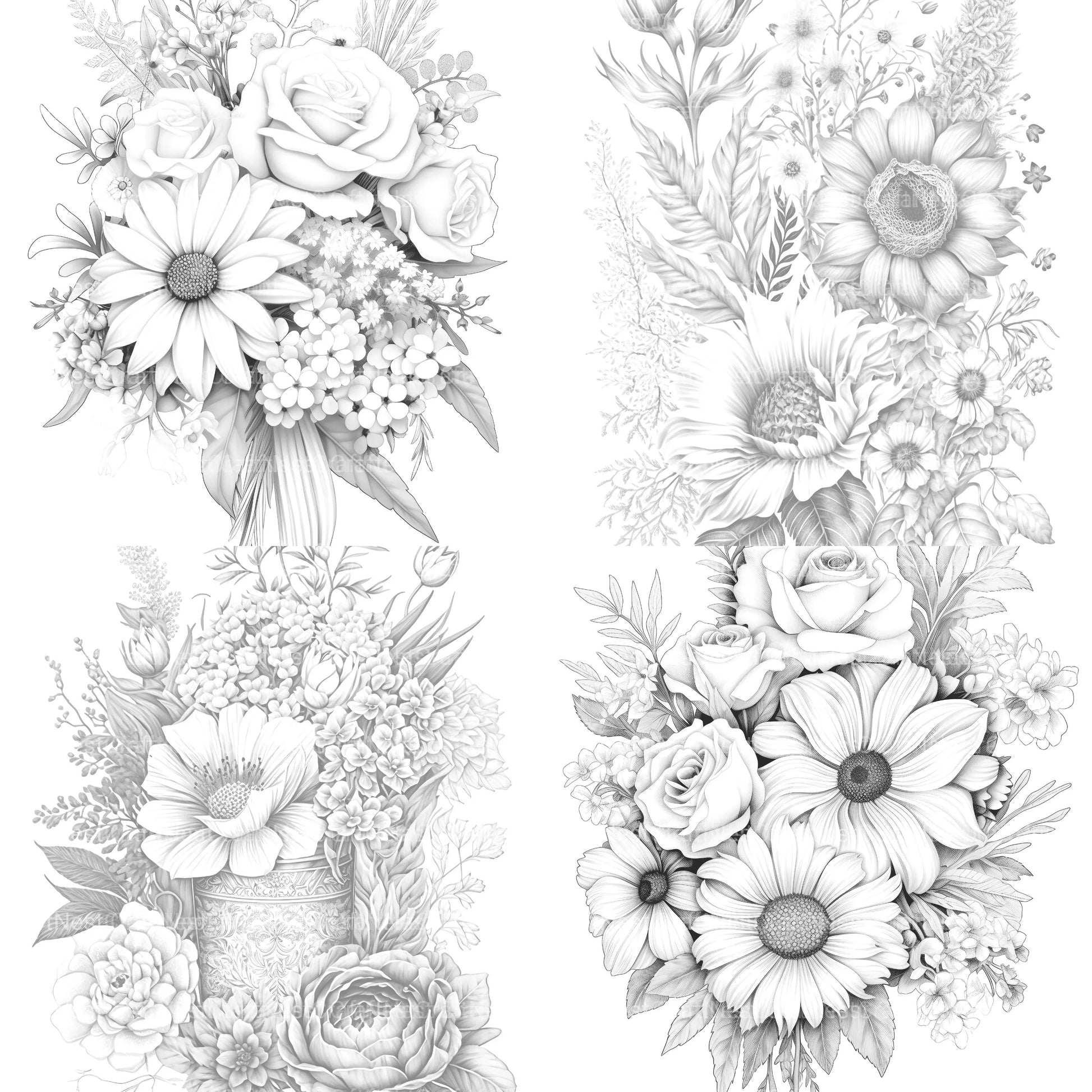 Flower Coloring Book - CraftNest - Digital Crafting and Art