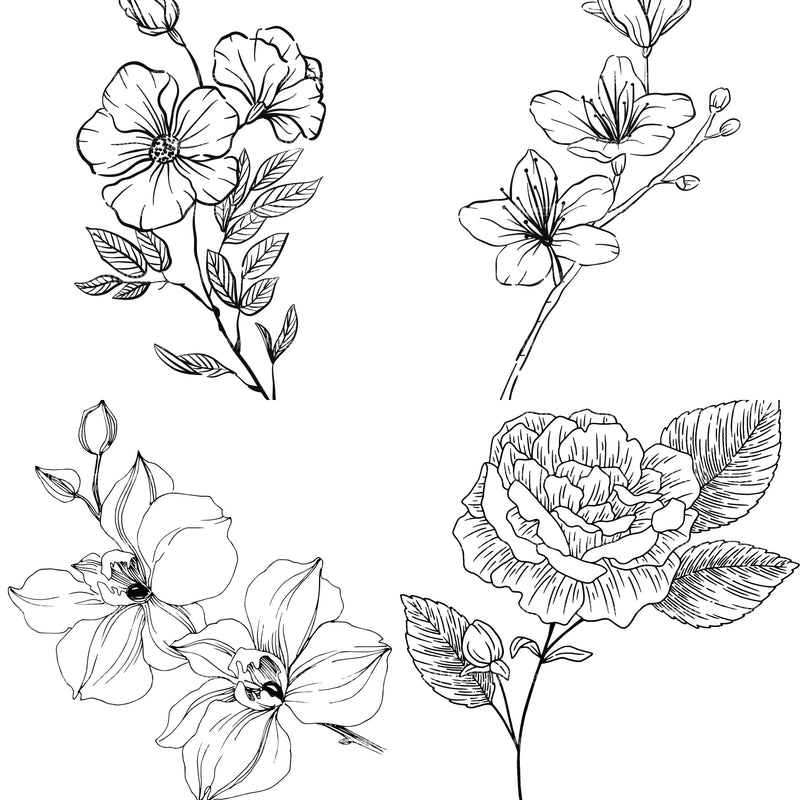 Floral Coloring Book - CraftNest - Digital Crafting and Art