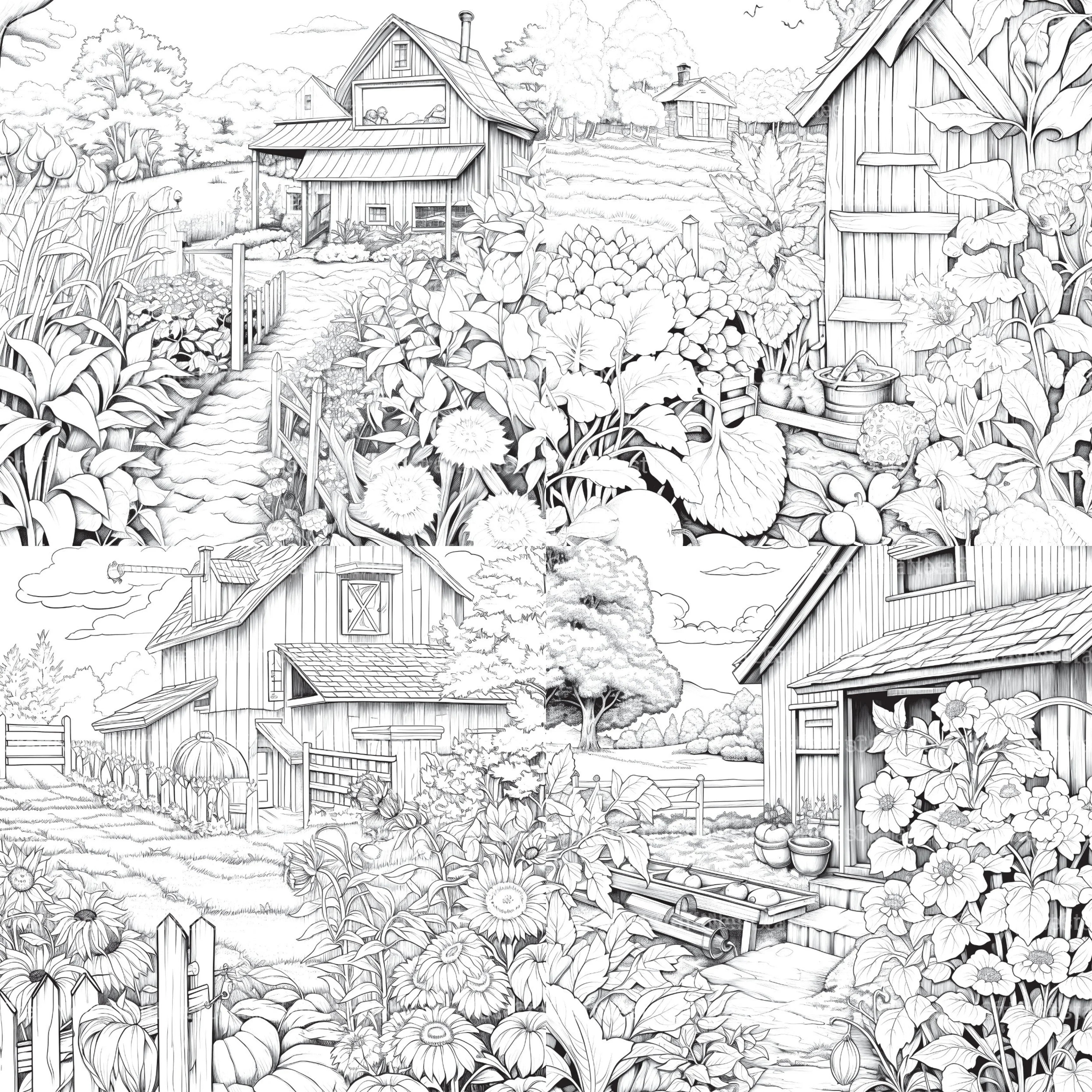 Farmers Garden Coloring Book 2 - CraftNest - Digital Crafting and Art