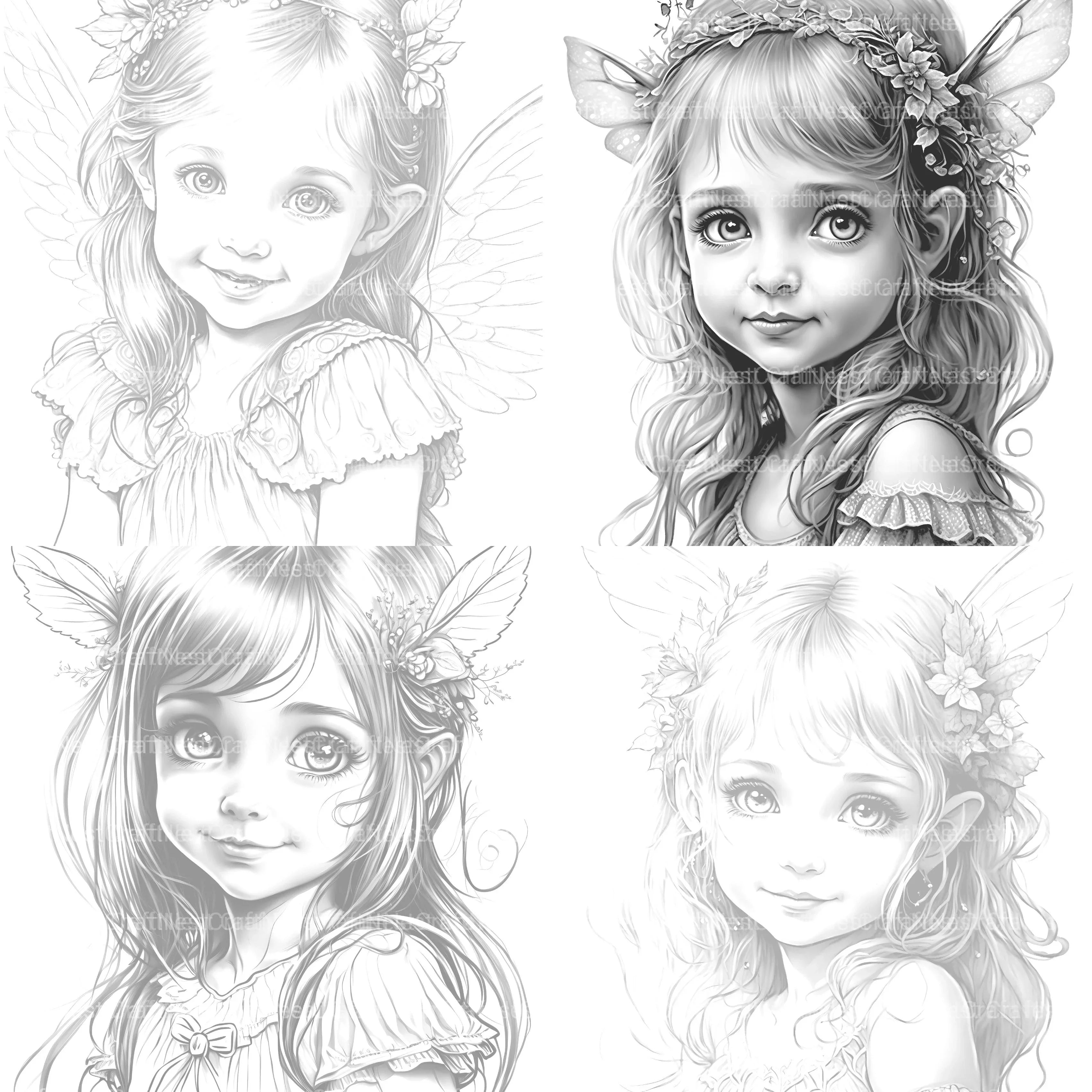 Flower Princess Coloring Book - CraftNest - Digital Crafting and Art