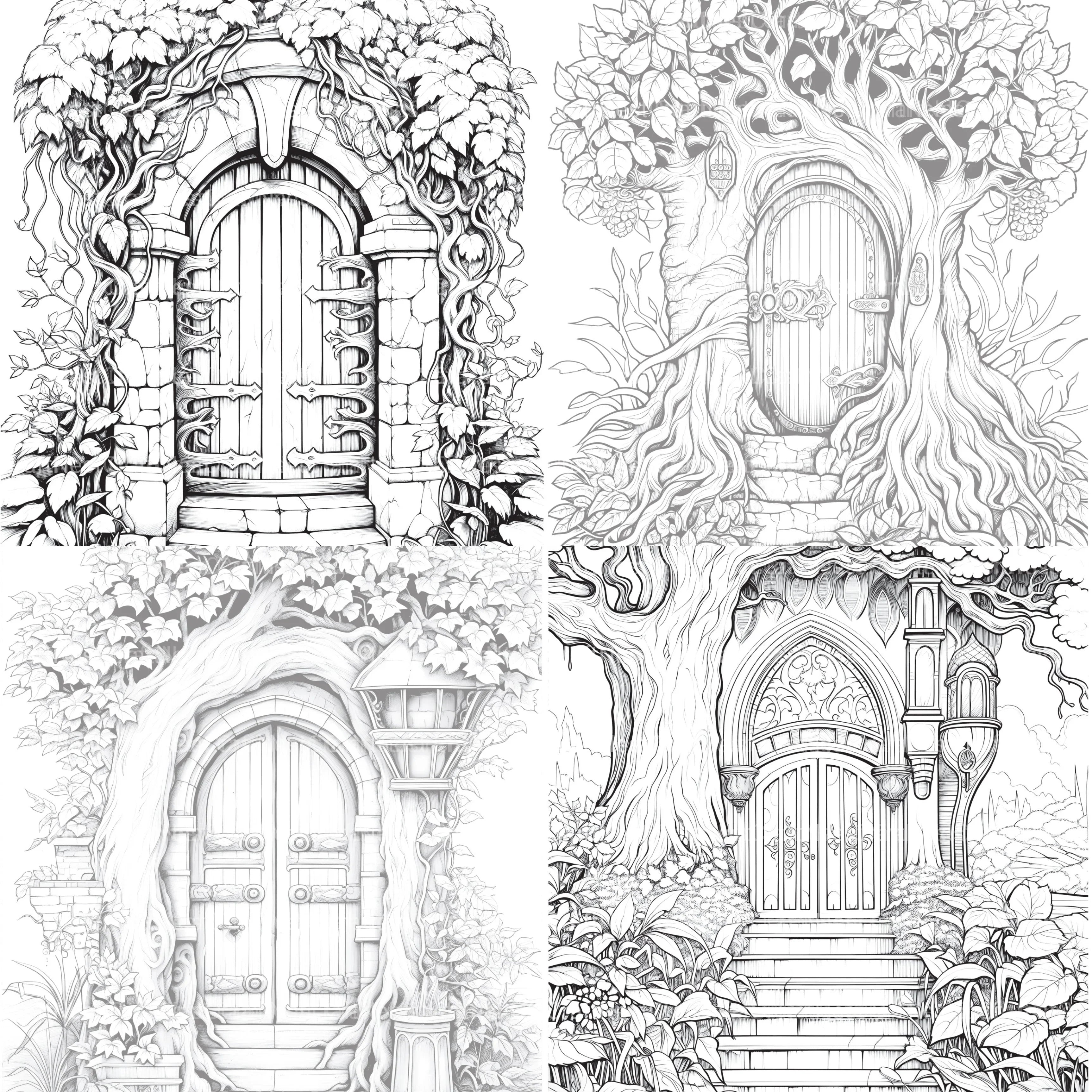 Blooming Door Coloring Book - CraftNest - Digital Crafting and Art