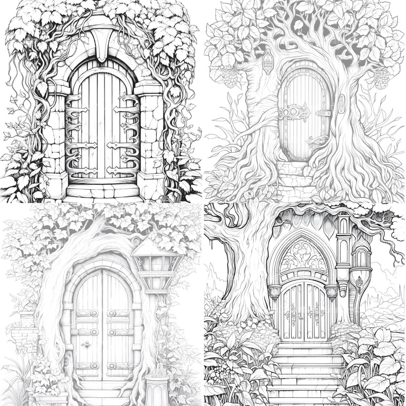 Blooming Door Coloring Book - CraftNest - Digital Crafting and Art