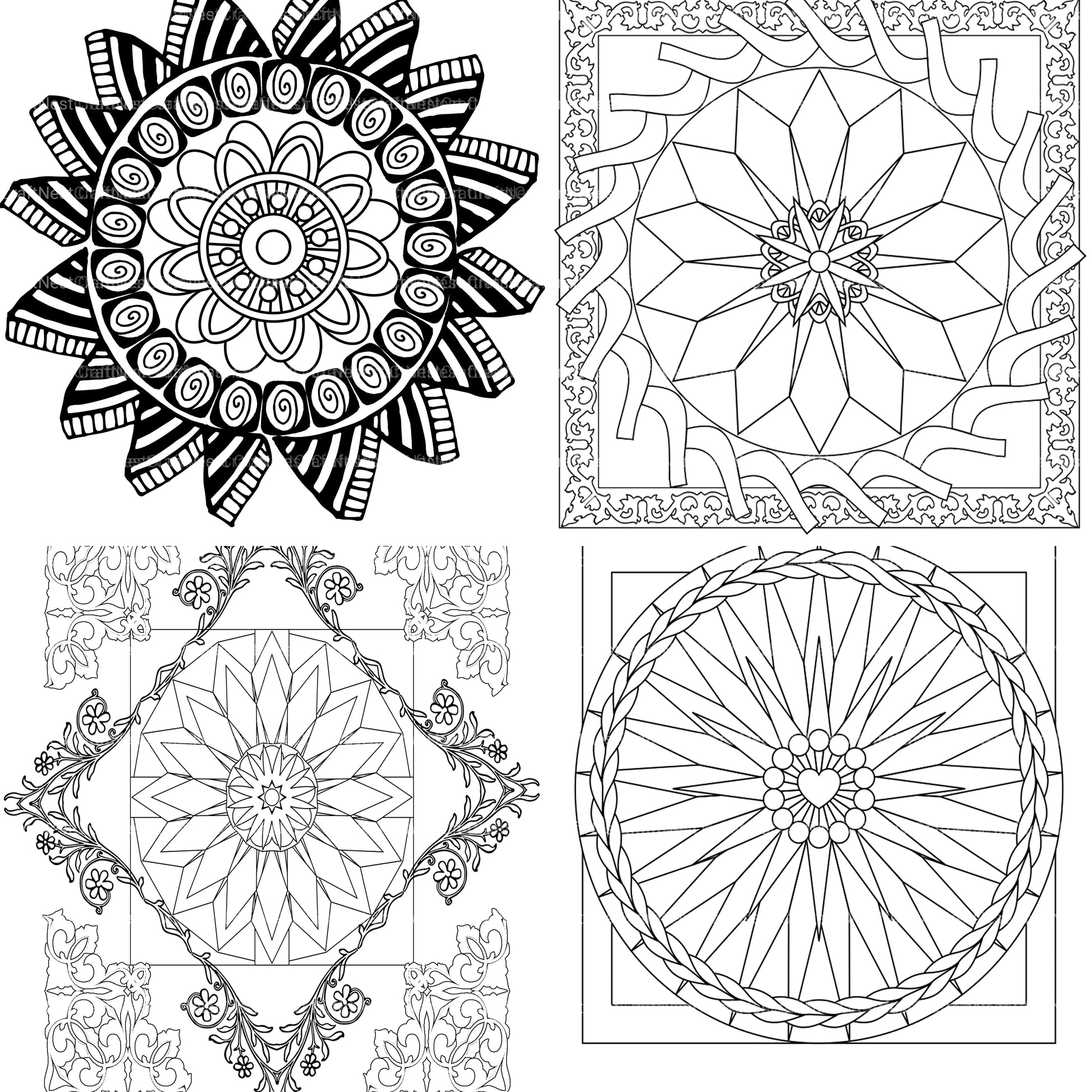 Colorist Heaven Mandala Designs Coloring Book - CraftNest - Digital Crafting and Art
