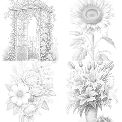 Flower Coloring Book 3 - CraftNest - Digital Crafting and Art