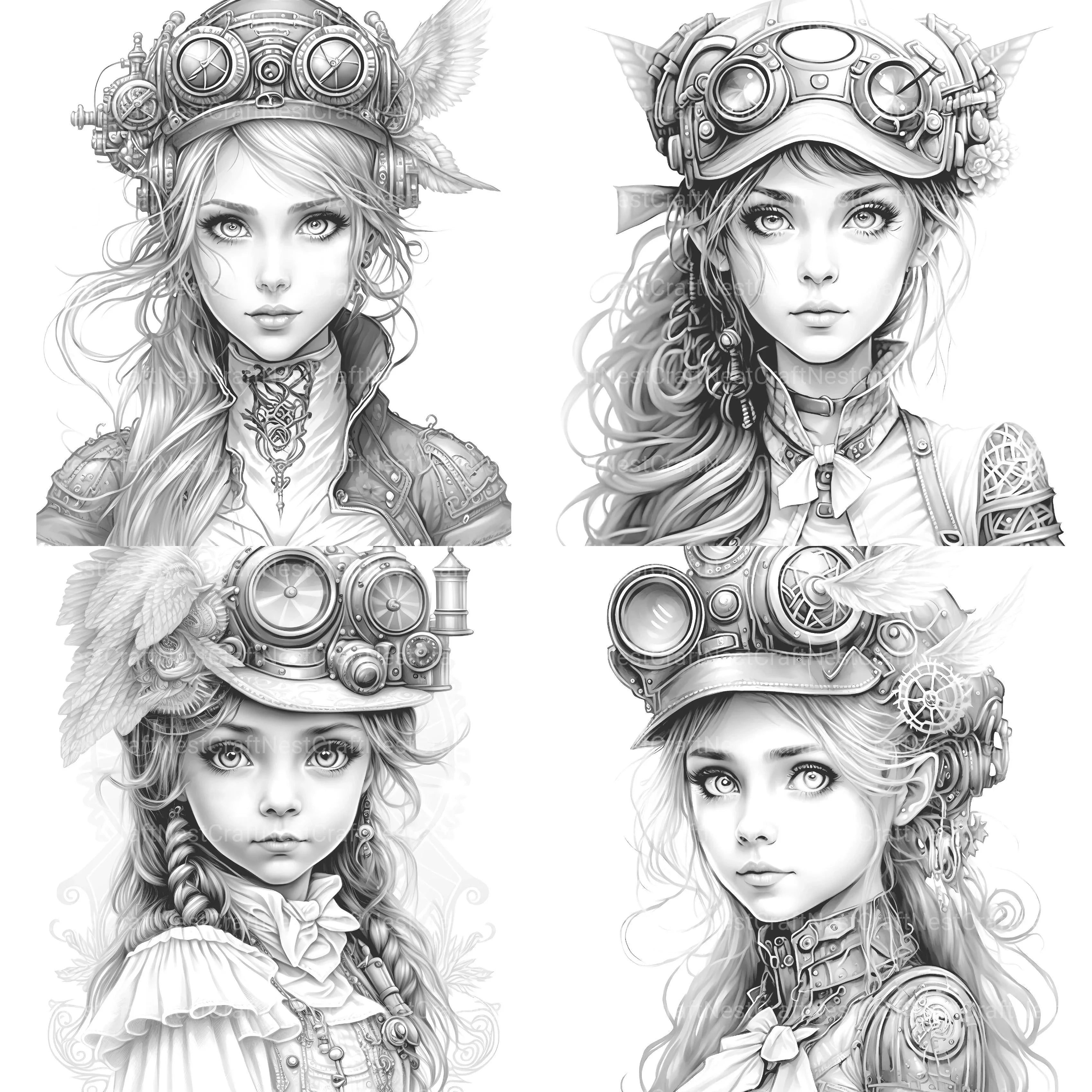 Sunflower Girl Coloring Book - CraftNest - Digital Crafting and Art