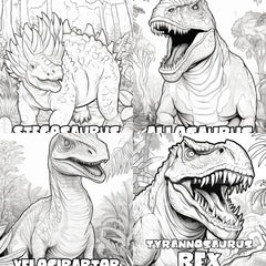 Kids Dinosaur Coloring Book - CraftNest - Digital Crafting and Art