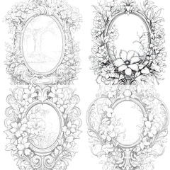 Blooming Mirror Coloring Book - CraftNest - Digital Crafting and Art