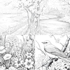 Springtime Garden Coloring Book - CraftNest - Digital Crafting and Art