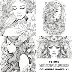 Femme Coloring Book - CraftNest - Digital Crafting and Art