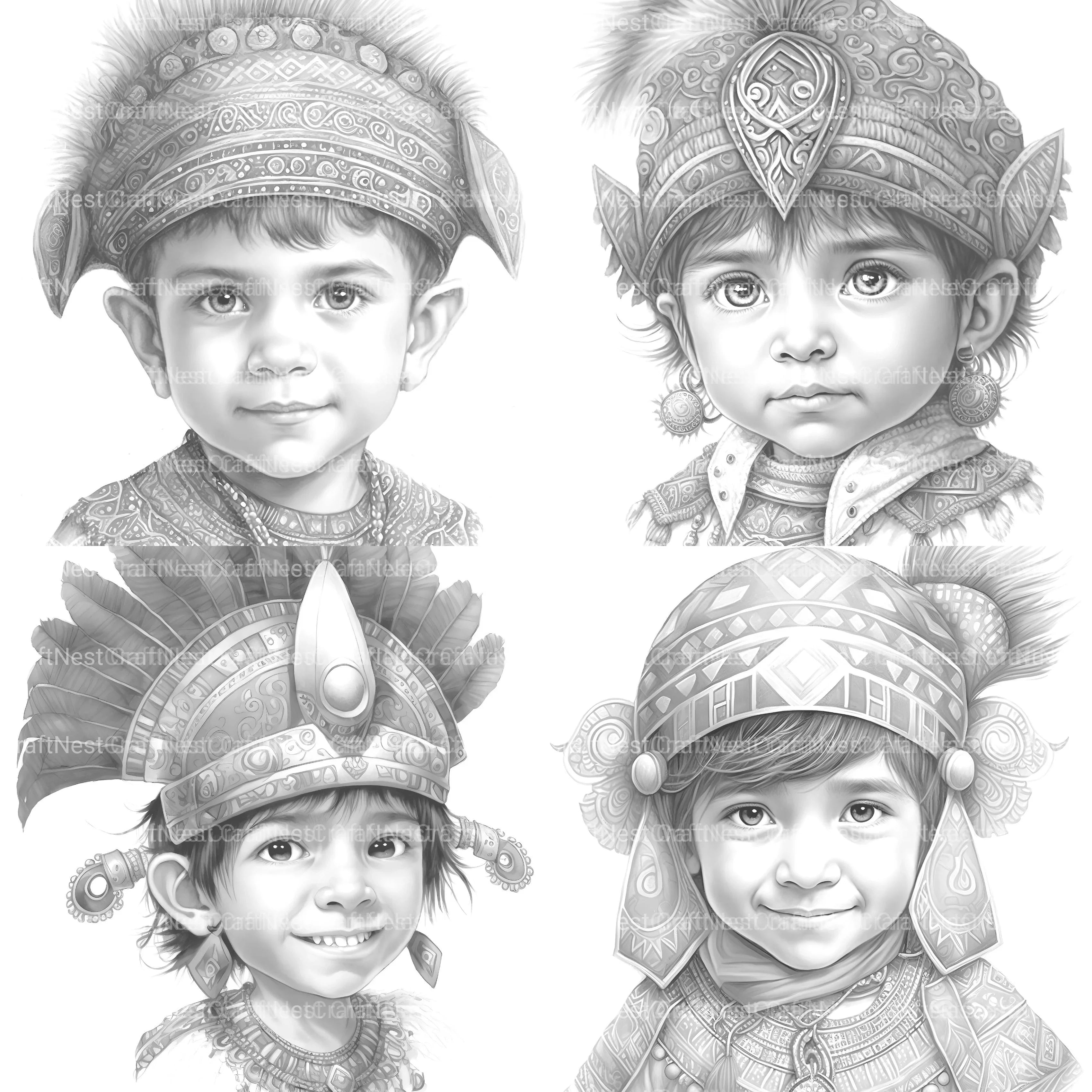 Babarian Boy Coloring Book - CraftNest - Digital Crafting and Art