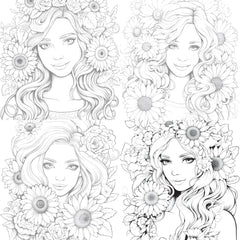Venetian Carnival Woman Coloring Book - CraftNest - Digital Crafting and Art