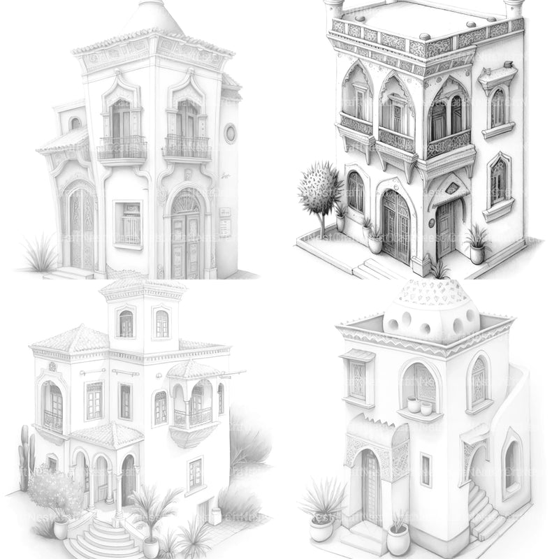 Moroccan Tiny House Coloring Book - CraftNest - Digital Crafting and Art