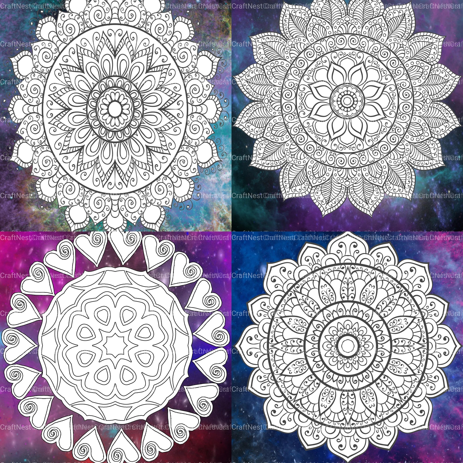 Colorist Heaven Universe Coloring Book - CraftNest - Digital Crafting and Art