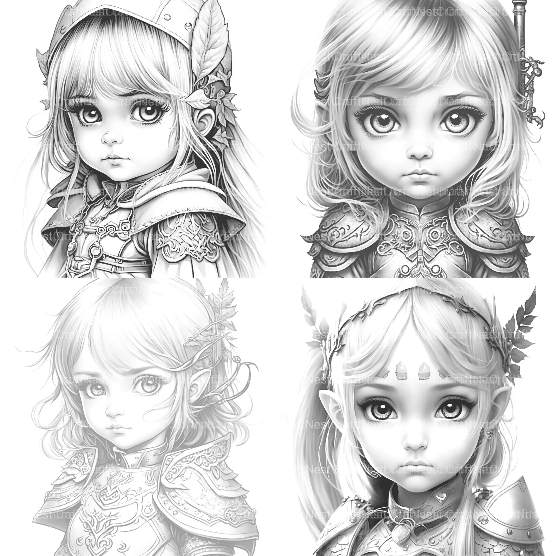 Princess Coloring Book 1 - CraftNest - Digital Crafting and Art