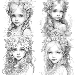 Hawaiian Girl Coloring Book - CraftNest - Digital Crafting and Art