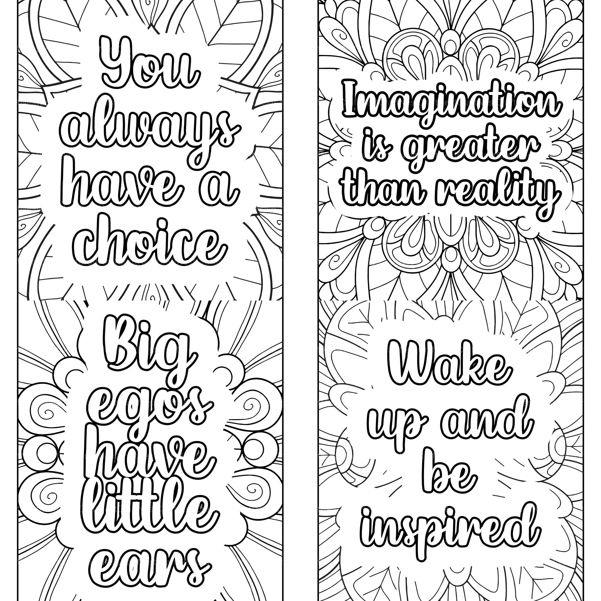 Motivational Quotes Coloring Book 4 - CraftNest - Digital Crafting and Art