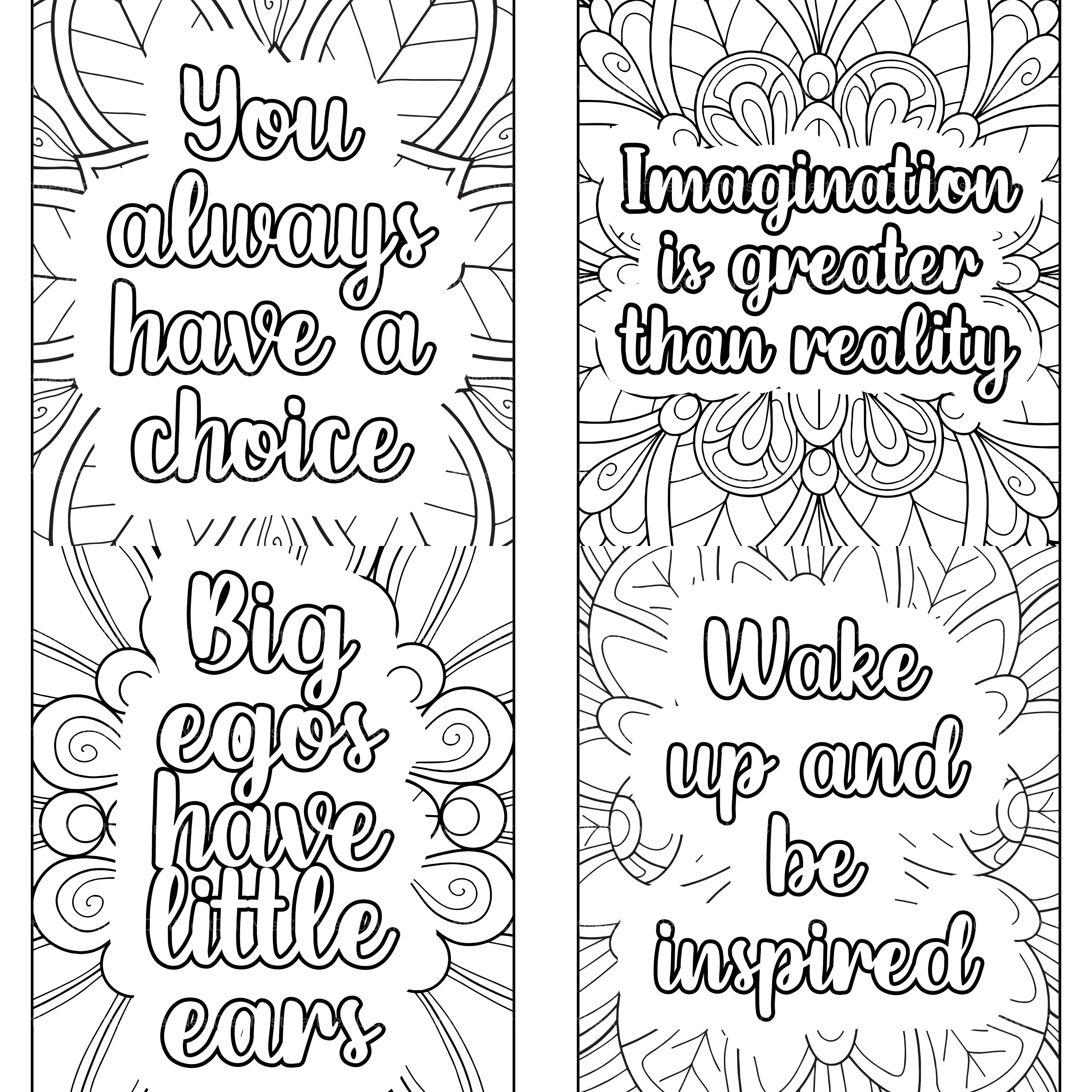 Motivational Quotes Coloring Book 4 - CraftNest - Digital Crafting and Art