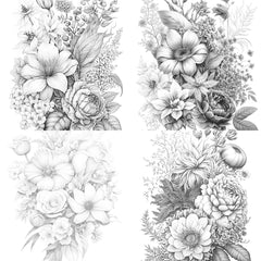 Flower Coloring Book - CraftNest - Digital Crafting and Art