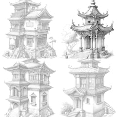 Tibetan Tiny House Coloring Book - CraftNest - Digital Crafting and Art