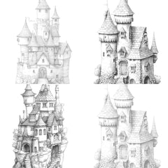 Castle Tiny House Coloring Book 1 - CraftNest - Digital Crafting and Art
