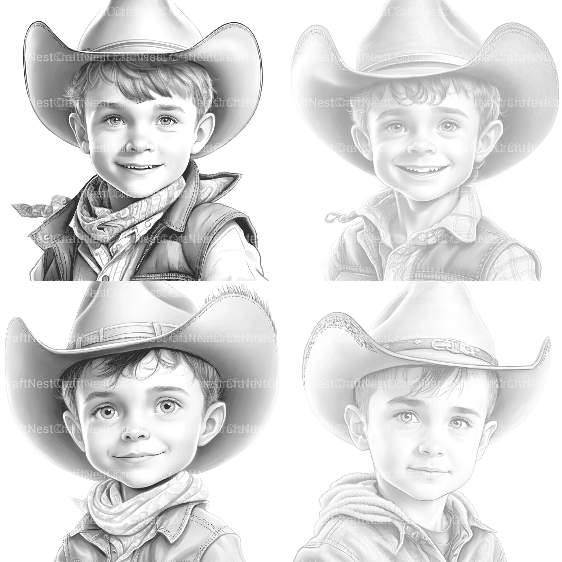 Cowgirl Coloring Book - CraftNest - Digital Crafting and Art
