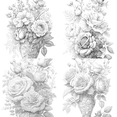 Rose Flower Coloring Book - CraftNest - Digital Crafting and Art