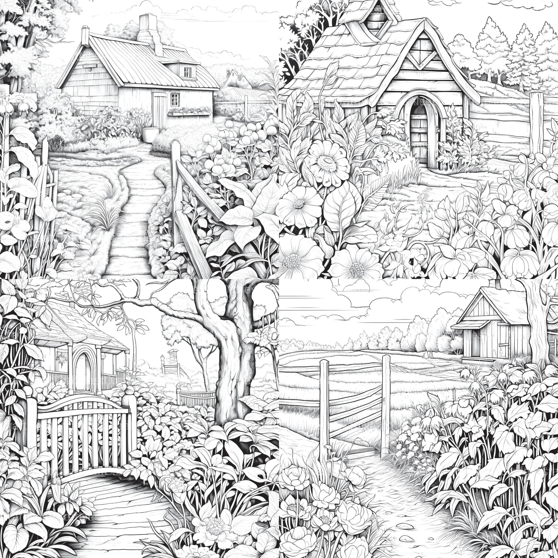 Farmers Garden Coloring Book 2 - CraftNest - Digital Crafting and Art