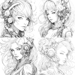 Druid Girl Coloring Book - CraftNest - Digital Crafting and Art