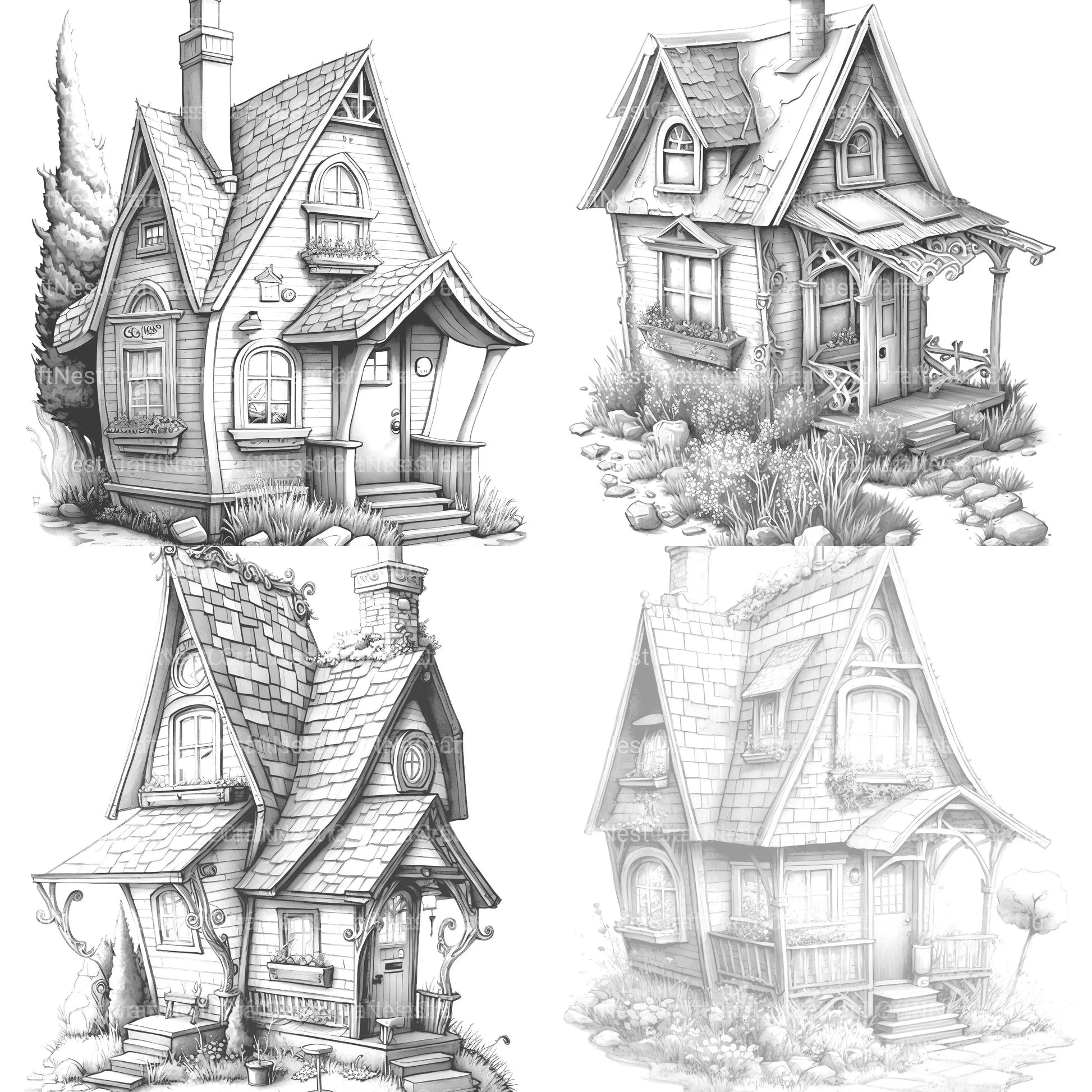 Ranch Tiny House Coloring Book - CraftNest - Digital Crafting and Art