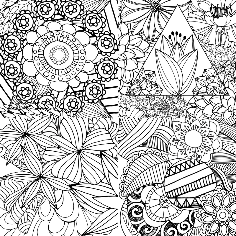 Colorist Heaven Flower Coloring Book - CraftNest - Digital Crafting and Art