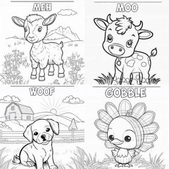 Farm Animals Coloring Book - CraftNest - Digital Crafting and Art
