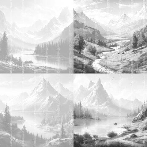 Landscape Scenes Coloring Book - CraftNest - Digital Crafting and Art