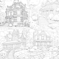 Autumn House Coloring Book - CraftNest - Digital Crafting and Art