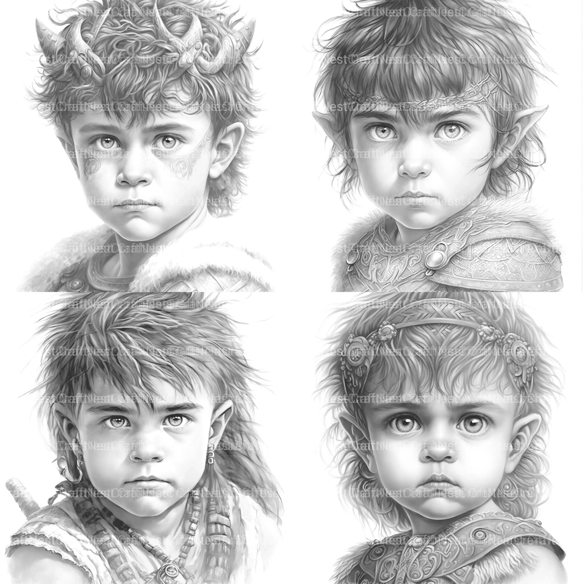 Babarian Girl Coloring Book - CraftNest - Digital Crafting and Art