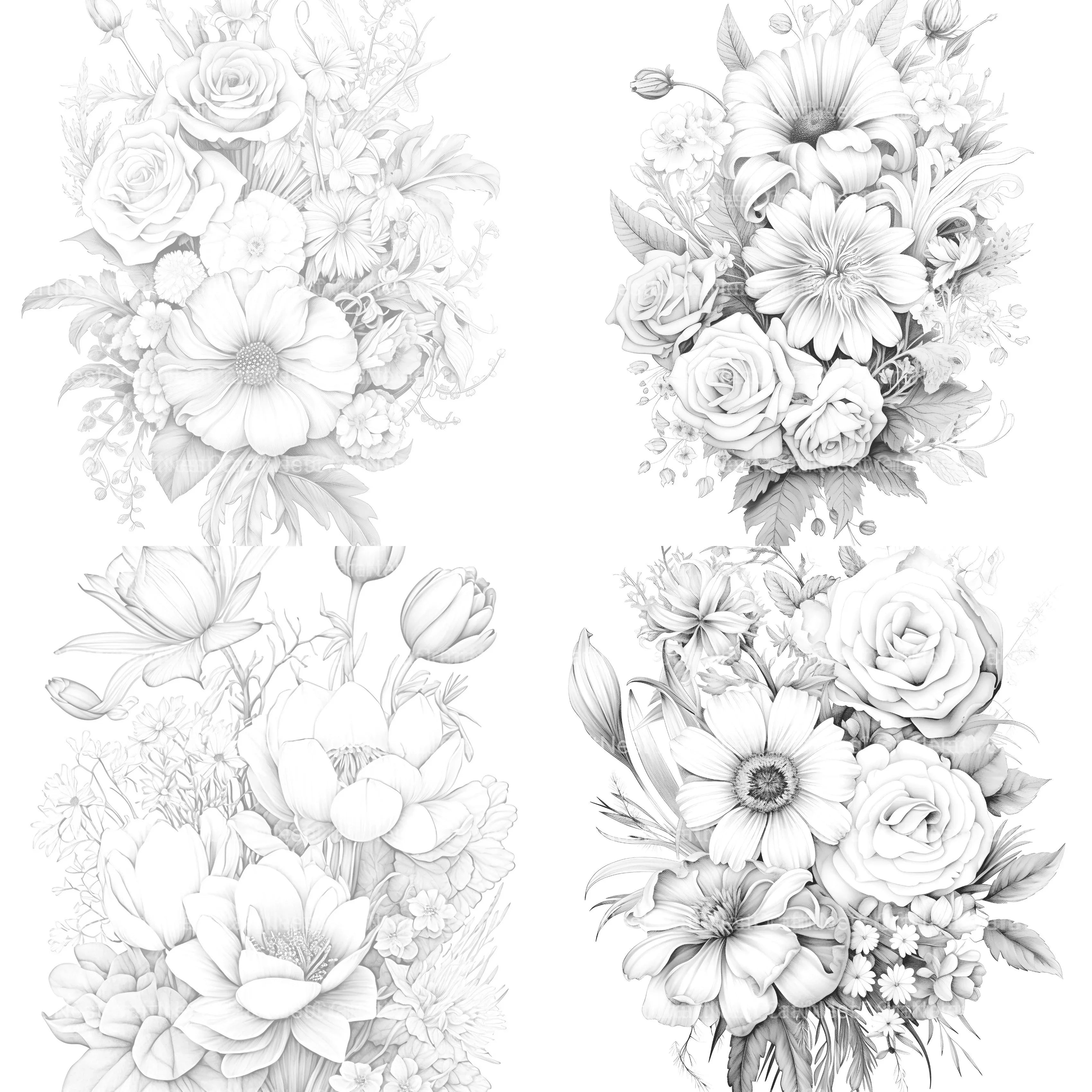 Flower Coloring Book 3 - CraftNest - Digital Crafting and Art