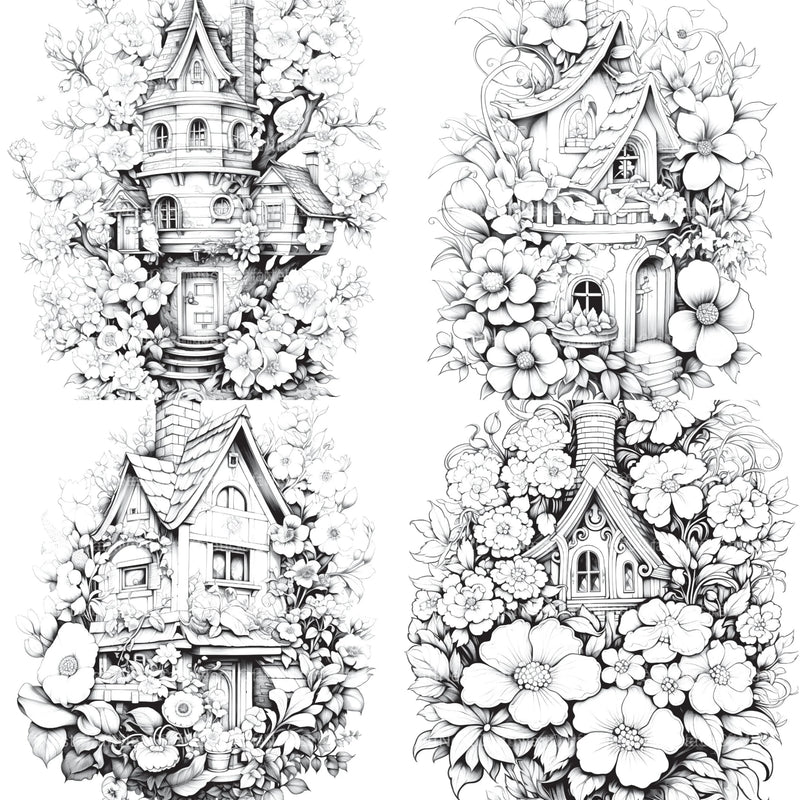 Blooming House Coloring Book - CraftNest - Digital Crafting and Art
