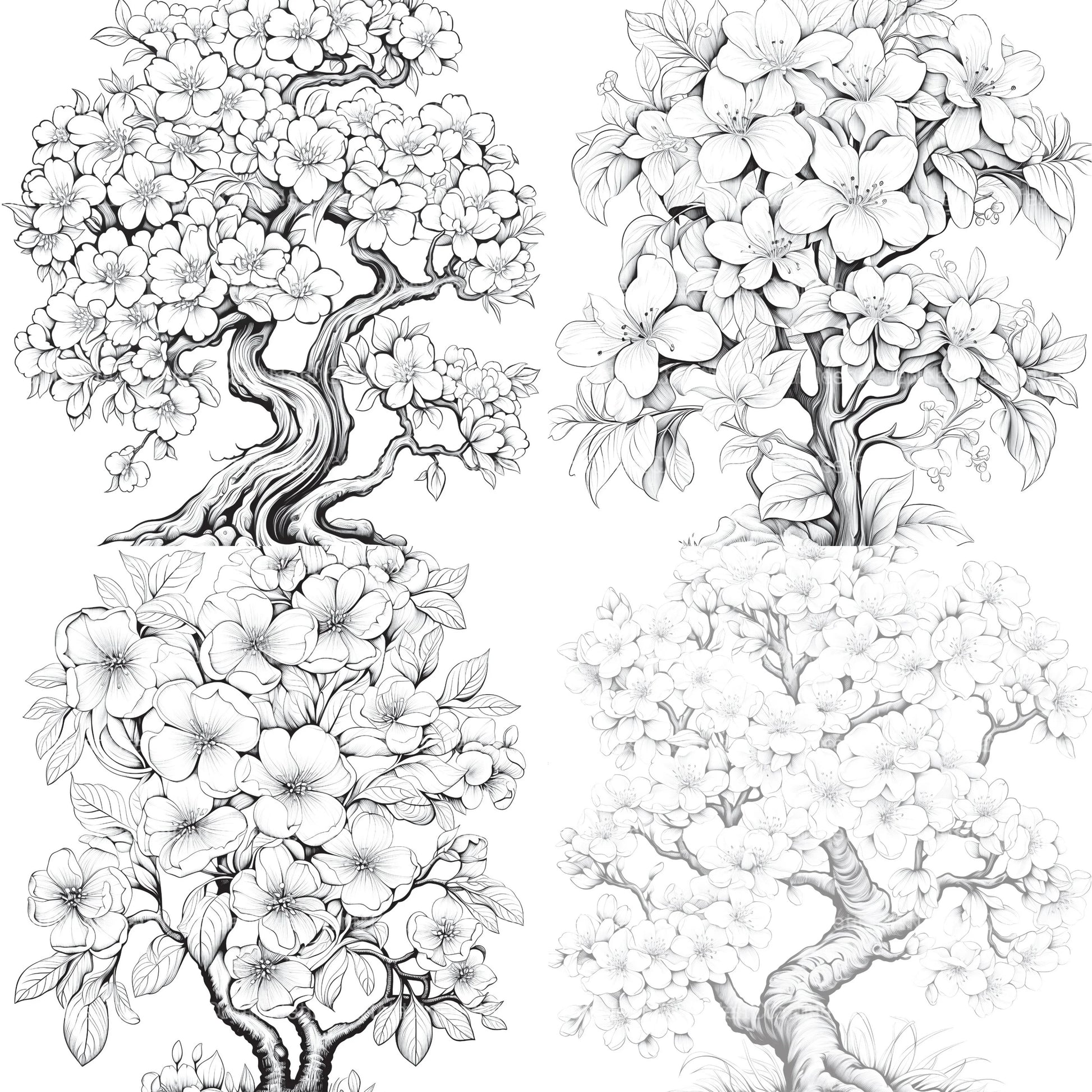 Blooming Tree Coloring Book - CraftNest - Digital Crafting and Art