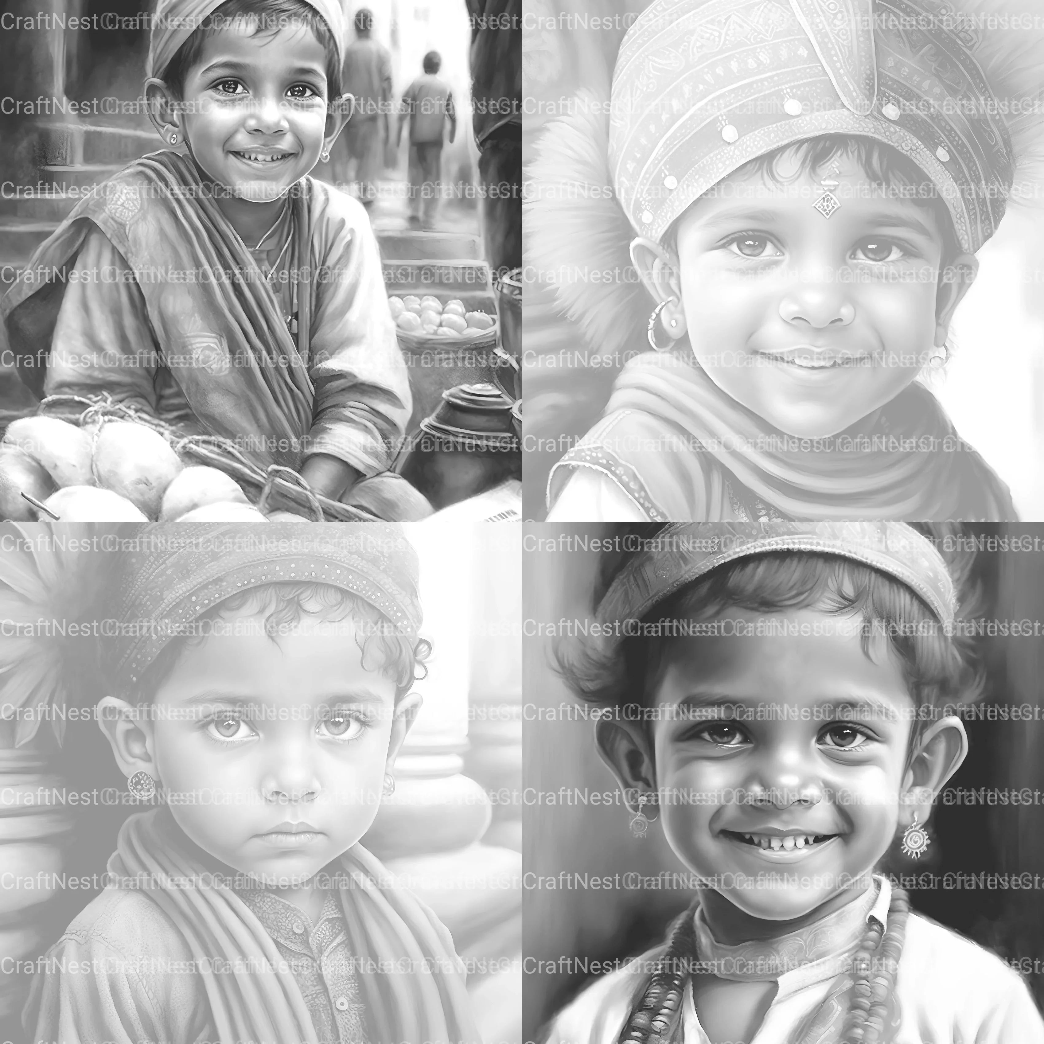 Indian Boy Coloring Book - CraftNest - Digital Crafting and Art