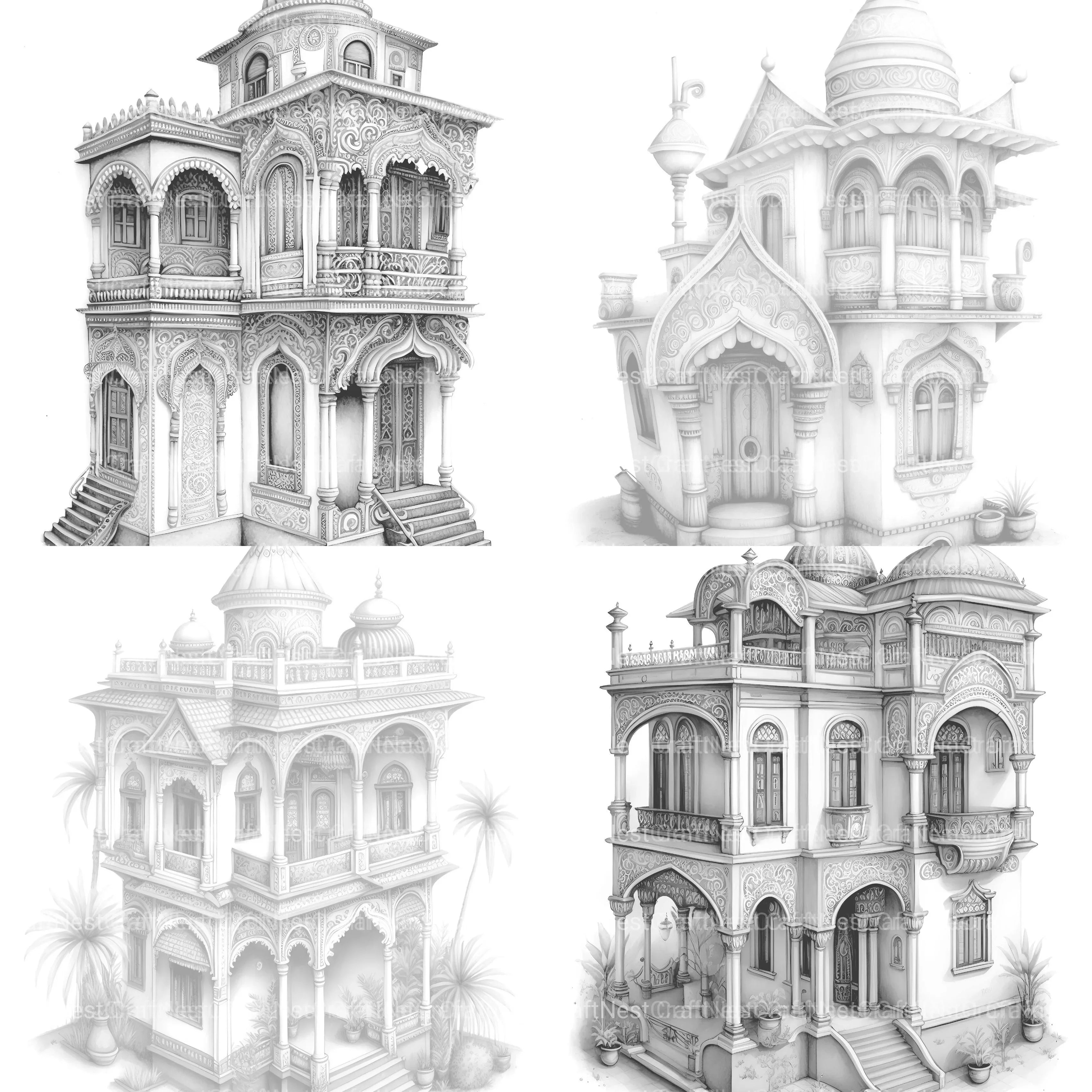 Indian Tiny House Coloring Book - CraftNest - Digital Crafting and Art