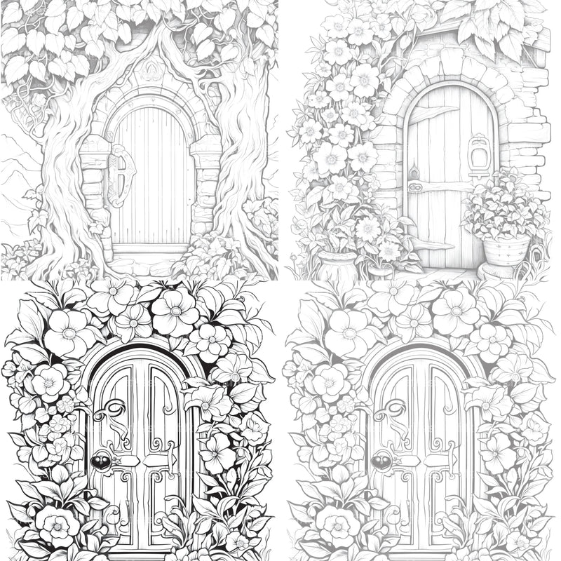 Blooming Door Coloring Book - CraftNest - Digital Crafting and Art