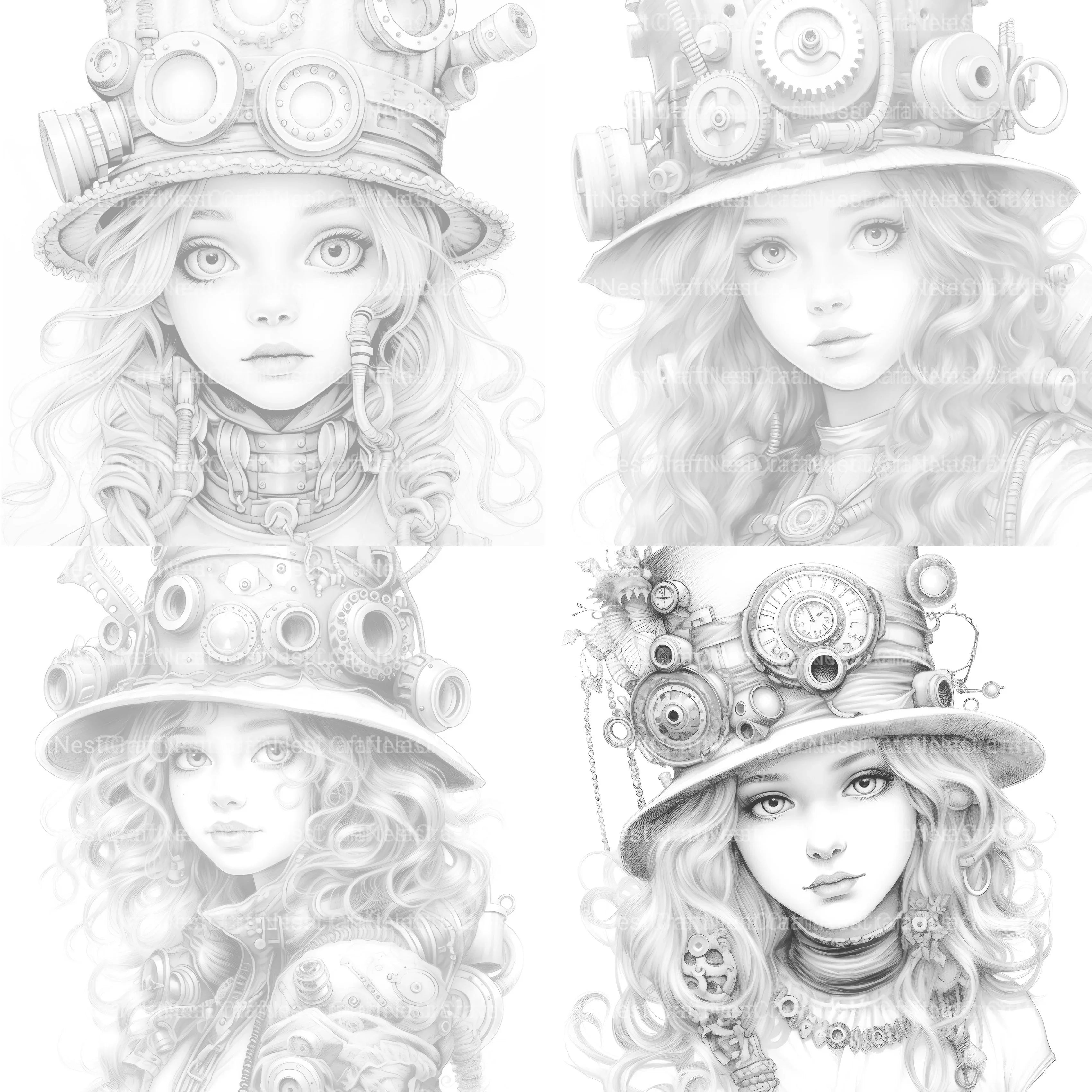 Victorian Girl Coloring Book - CraftNest - Digital Crafting and Art