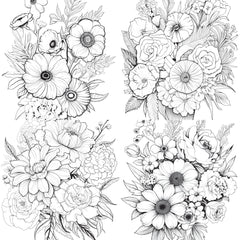 Flower Coloring Book 2 - CraftNest - Digital Crafting and Art