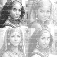 Egyptian Woman Coloring Book - CraftNest - Digital Crafting and Art