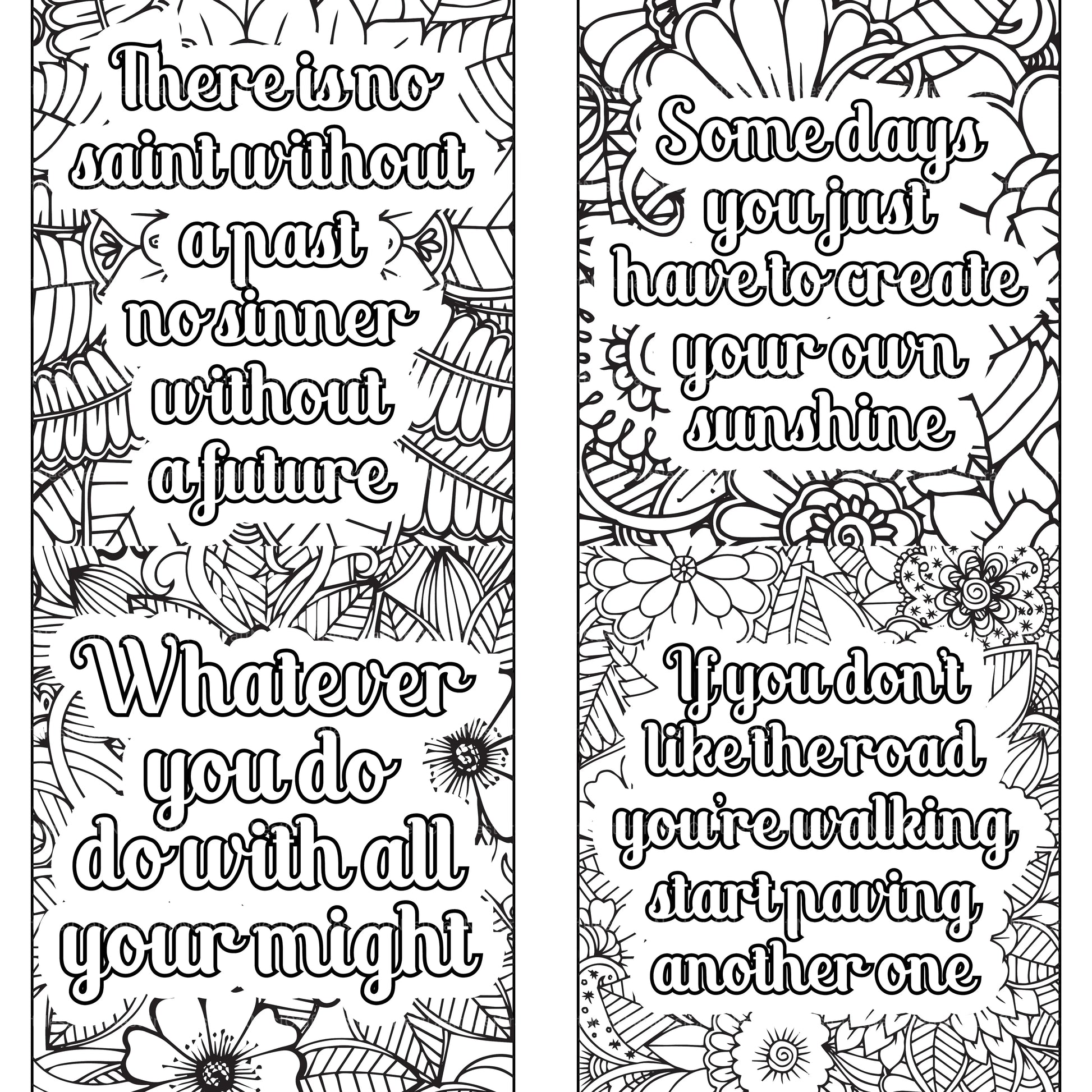 Motivational Quotes Coloring Book 6 - CraftNest - Digital Crafting and Art