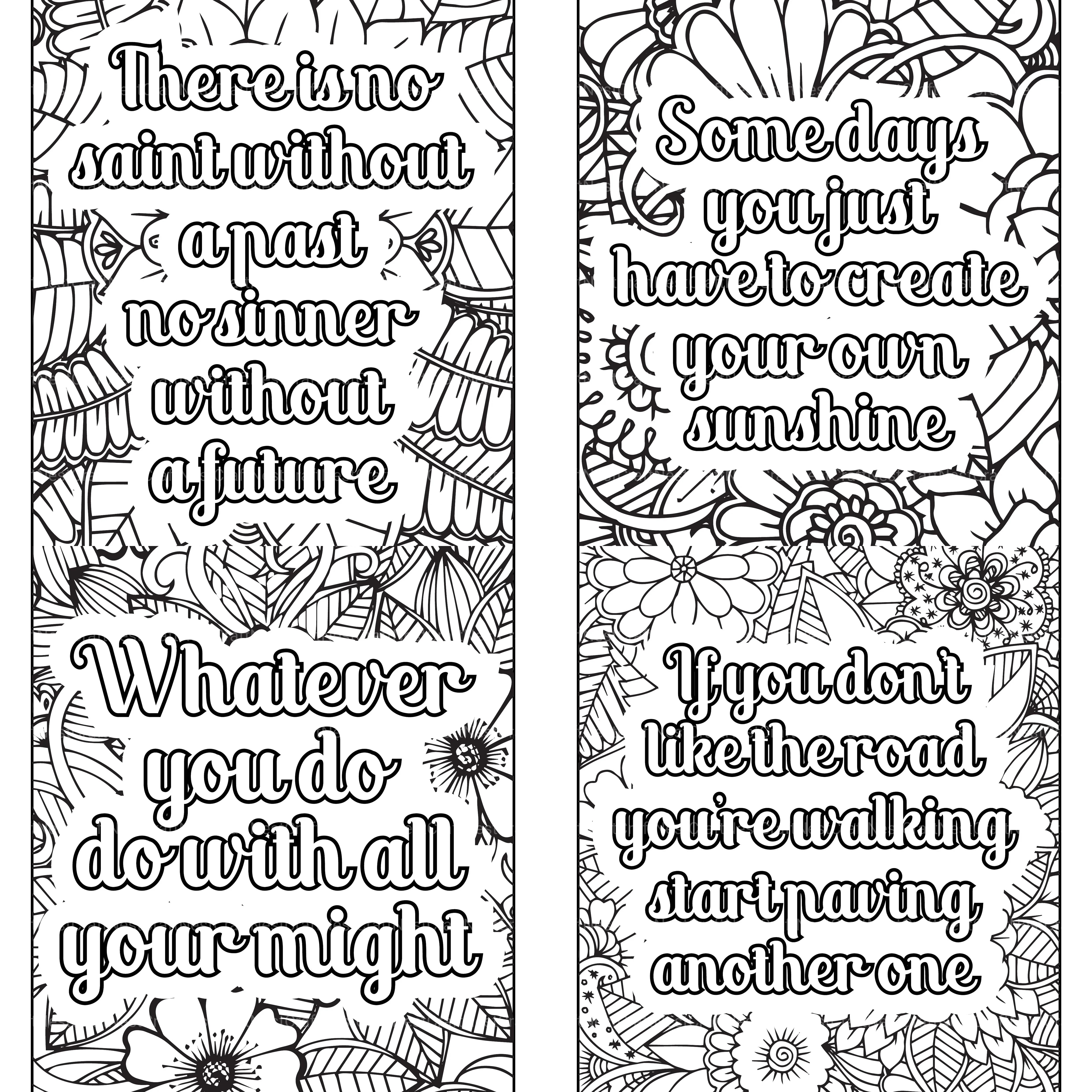 Motivational Quotes Coloring Book 6 - CraftNest - Digital Crafting and Art